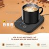 Coffee Mug Warmer, Smart Candle Warmer, Electric Cup Warmer with Aluminum Metal Panel for Office, Desk Accessories, Electric Beverage Warmer for Cocoa, Milk, Coffee Gifts for Friends - Image 2