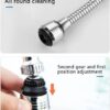 2Pack Faucet Extension Tubes, Flexible 360 Degrees Stainless Steel Faucet Sprayer Extension Device,360 Rotate Swivel Water Saving Tap Aerator Diffuser Faucet Nozzle Filter Adapter- Long & Short - Image 5