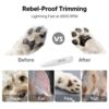 FURBONA Dog Paw Trimmer with LED Light, Rechargeable Cordless Electric Grooming Clippers, Low Noise Pet Hair Shaver for Small Dogs Cats Trimming Around Paws, Eyes, Ears, Face, Rump - Image 4