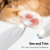 FURBONA Dog Paw Trimmer with LED Light, Rechargeable Cordless Electric Grooming Clippers, Low Noise Pet Hair Shaver for Small Dogs Cats Trimming Around Paws, Eyes, Ears, Face, Rump - Image 3