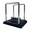 Newtons Cradle Balance Balls, Swinging Balls with Black Base, Fun Science Physics Learning Accessories, Calm Down Fidgets Kit, Desk Toys for Stress Relief, Office Home Decoration (Black)