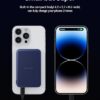 DEKSMO Wireless Power Bank 10000mAh Fast Charging,Slim Magnetic Portable Charger USB C PD 22.5W,Small LED Display Battery Pack for Mag-Safe/ iPhone16/15/14/13/12 /11 (Blue) - Image 2