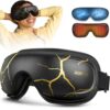 RENPHO Eye Massager with Heat and Cooling, Mother's Day/Birthday Gifts for Women/Men, Eyeris Kintsugi FSA/HSA Eligible Voice Control Eye Mask Massager for Migraines, Eye Care Device for Relaxation