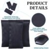 Beebeecraft 8Pcs Velvet Sunglasses Holder Portable Stainless Steel Squeeze Top Eyeglasses Storage Pouches Black Anti-scratch Phone Screen Protector Bags 18x9.5cm - Image 6