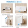 Gitaobac Starlink Gen 3 Mount, Starlink V3 Router Wall Mount with Starlink Power Supply Mounting Kit for Starlink V3 Standard&Gen 3 High Performance WiFi Router - Image 6