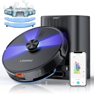 Lubluelu Robot Vacuum and Mop Combo, 4500Pa Robot Vacuum Cleaner, LiDAR Navigation, Smart No-Go Zones, WiFi/App/Alexa, Robotic Vacuums with Mapping, Auto Vacuum Robot for Pet Hair, Carpet, Hard Floor