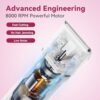 Electric Bikini Trimmer for Women - 4 in 1 Electric Shaver for Women, Waterproof Pubic Hair Trimmer and Facial Hair Remover, Replaceable Razors & Nose Hair Trimmer, Rechargeable Women's Grooming Kit - Image 8