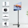 Single Monitor Mount, Extra Long Monitor Stand, 47 inch Pole Black Stand, Monitor Desk Mount, Single Desk Mount Stand, Computer Screen Mount, VESA Computer Desk Mount, Single Monitor Arm Stand - Image 6