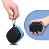 BOVKE Carrying Case for Noxgear 39g Wearable Waterproof Bluetooth Speaker, Magnetic Clip-On Wireless Portable Mini Bluetooth Speakers Holder, Mesh Pocket for Charging Cables, Black+Blue - Image 4