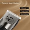 AJELU Dog Grooming Clipper Kit, Cordless Low Noise Rechargeable Electric Trimmer With Adjustable Comb & Detachable Blades, Suitable for Dogs, Cats, Pets - Image 4