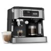 De'Longhi All-in-One Combination Coffee Maker & Espresso Machine + Advanced Adjustable Milk Frother for Cappuccino & Latte + Glass Coffee Pot 10-Cup, Black, COM532M