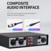 summina 2-in 2-out Mixer Recording Sound Card Computer Recording Audio Interfaces Mixing Console Computer Recording Driver Free DJ Microphone Equipment 48V Phantom Power Supply Audio Mixer - Image 5