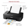 Canon TS202 Inkjet Photo Printer, Black (USB Required, not Included) - Image 5