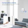 Hubposh Wi-Fi Smart Video doorbell Camera Wireless with Motion Detection, Night Vision, Cloud Storage, Two Way Audio, Chime Ringer Included (Black) - Image 6