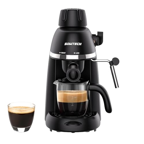 URintells Cuising Espresso Machine 20 Bar, Touchscreen Espresso Maker with Automatic Milk Frother for Cappuccino Latte, Espresso Coffee Maker with Dual Heating System & Dual Pump