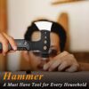 RoverTac Multi Tool Camping Axe Hatchet 11-in-1 Multitool Camping Gear Survival Tool with Axe Knife Hammer Saw Bottle Can Opener Screwdrivers Nylon Sheath Gifts for Men Perfect Camping Hiking Survival - Image 5
