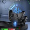 MENEEA Cooling Fan & Charging Stand for Xbox Series X Console & Controller,Vertical Cooler System Dual Charger Station Dock Accessories with 2 x 1400mAh Rechargeable Battery for Xbox Series X - Image 4