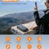 Solar Charger Power Bank, 42,800mAh Wireless Portable Charger with USB-C in/Output, QC3.0 Fast Charging 15W 4 Ports Outdoor Battery Pack Built-in LED Flashlight, for iPhone, Galaxy, iPad etc - Image 4