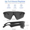 Giikbyte Polarized Bluetooth Sunglasses for Men, Women, Sport Smart Glasses, Built-in Mic & Open Ear Music Speakers, UV Protection Running Baseball Sunglasses, Cycling Glasses - Image 4