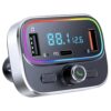 Bluetooth FM Transmitter for Car Wireless Radio Adapter Kit, Hands-Free Calling Dual Microphone, Fast Charging 18W & PD 20W for All Smartphones Audio Players, Supports TF/SD Card and USB Disk