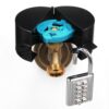 Outdoor Metal Faucet Lock and Cover - Universal Hose Spigot Locking Device for Gate Valve - Prevent Water Theft (Black)