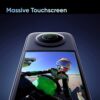Insta360 X3 - Waterproof 360 Action Camera with 1/2'' 48MP Sensors, 5.7K HDR Video, 72MP Photo, 4K Single-Lens, 2.29'' Touchscreen|Includes Motorcycle Bundle, Selfie Stick, Lens Cap&128GB, Black - Image 3