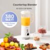 Simplus 3 in 1 Blender and Food Processor Combo for Kitchen, Small Electric Food Chopper, Meat and Vegetable Grinder, 380W High Speed 5 Cup Blenders with 2 Speeds and Pulse for Smoothies and Shakes - Image 3