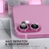 Choiche Compatible for iPhone 16 /iPhone 16 Plus Camera Lens Protector Bling, 9H Tempered Glass Camera Cover Screen Protector Metal Ring Decoration Accessories(Glitter-Pink) - Image 3
