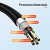 Hrbzo USB C Cable 3-Pack(3ft/6ft/6ft), USB A to USB C Fast Charger Cord Nylon Braided Compatible with 16/15/Plus/Pro/Pro Max，Galaxy S22 S21 A51 S10 S9, and Other USB C Devices-Black - Image 5