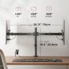 ErGear Dual Monitor Stand, Heavy Duty Adjustable Monitor Desk Mount for 2 Screens up to 32 Inches, Fully Adjustable Height, Tilt, Swivel, Rotate, Supports 17.6 lbs per Monitor Arm, Easy Installation - Image 4