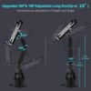 Cup Holder Car Tablet Mount for Truck, 360° Adjustable 15" Long 2-Arm Stand Holder for iPad Pro 12.9/11/10.5/9.7/Air/Mini 6/5/4, Samsung Galaxy Tab/Z Fold 6/5/4, iPhone 16/15/Pro, 4.7-12.9" Tab &Phone - Image 4
