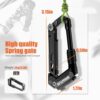 Carabiner Multitool 8-in-1 EDC Carabiners Pocket Knife, Serrated Knife, Rope Cutter, Screwdriver, Can Bottle Opener, Ruler, Survival Gear for Camping Climbing, Christmas Gifts for Men Women (Black) - Image 3