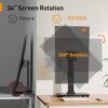 Perlegear Monitor Stand, Freestanding Monitor Mount for 13-34 inch Screens with 360 Degree Rotation, 5 Height Settings, Adjustable Monitor Desk Riser with Swivel and Tilt, Max VESA 100x100mm, PGTVS29 - Image 2