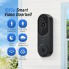 Hubposh Wi-Fi Smart Video doorbell Camera Wireless with Motion Detection, Night Vision, Cloud Storage, Two Way Audio, Chime Ringer Included (Black) - Image 3