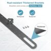 Naponal Stainless Steel Backup Camera License Plate Mount,Dash Cam Rear View Camera Bracket, Car Back up Camera Mount, Mirror Camera Rear Camera Bracket,Dashcam Rear License Plate Camera Holder - Image 3