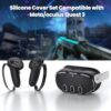 Silicone Cover Compatible with Meta/Oculus Quest 3 Accessories, VR Silicone Face Cover, VR Shell Cover,Touch Controller Grip Case,Camera Lens Protector Set (Black) - Image 6