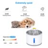 Wonder Creature Cat Water Fountain with Stainless Steel Lid, 2.4L/81oz Automatic Cat Fountain with LED Light and Water Level Window for Cats and Dogs - Image 6