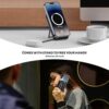 sunpolin Portable Charger Power Bank 10000mAh, Fast Charging Battery Pack with Built-in Cables, Compatible with iPhone, Samsung, Android, Apple Watch, AirPods, Magnetic Wireless Charging Black - Image 5