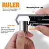 Small Multitool Wrench 9 in 1 Pocket Adjustable Wrench for Screw with Mini Pry Bar Nail Puller Keychain Tool Caliper Measuring Ruler Glass Breaker EDC Gadget Survival Gear for Men Cycling Hiking - Image 3