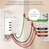 meross 3 Way Smart Dimmer Switch Kit, 3 Way Dimmable Smart Switch Supports Apple Home, Alexa, Google Assistant & SmartThings, 2.4GHz Wi-Fi Light Switch, Neutral Wire Required, Remote Control Schedule - Image 4