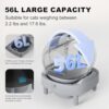 Sousia Self-Cleaning Cat Litter Box - 56L Extra Large Robot Automatic Cat Litter Box for Multi Cats with Safety Protection/Anti-Pinch/APP Control Black - Image 3