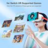 Upgraded VR Headset for Nintendo Switch & Switch OLED Model, Switch VR Glasses with Adjustable HD Lenses and Comfortable Head Strap, Labo VR Kit 3D Goggles for Switch Accessories (White&Blue) - Image 3