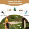 Napredak garden hose quick connector, 3/4 inch GHT male and female thread brass coupler Fittings for water pipe faucet watering device, Easy connect and release adapter, 2 sets - Image 4