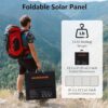 MHPOWOS 220W Portable Solar Panel, Foldable 220 Watt 40V Solar Charger, IP67 Waterproof for Outdoor Camping, Portable Power Station, RV - Image 3
