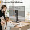 Perlegear Monitor Stand, Freestanding Monitor Mount for 13-34 inch Screens with 360 Degree Rotation, 5 Height Settings, Adjustable Monitor Desk Riser with Swivel and Tilt, Max VESA 100x100mm, PGTVS29 - Image 3