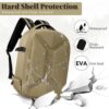 TORIBIO Hardshell Camera Backpack for DSLR/SLR Mirrorless Camera, Professional Photography Waterproof Camera Case for Canon/Nikon/Sony with Tripod Holder & Laptop Compartment, Khaki - Image 3