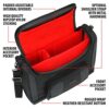 USA Gear 11.5 Inch Tablet Shoulder Bag Compatible with Samsung Galaxy Tab S6 Lite, Galaxy A9, Wireless Keyboards, Pens, and More Tablet Accessories - Shoulder Strap, Water Resistant Exterior (Red) - Image 2