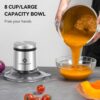 LINKChef Food Chopper, 8 Cup Food Processor Mini Electric, 2L 600W Meat Grinder with 4 Bi-Level Blades, Stainless Steel Mincer for Kitchen, Vegetable, Onion, Garlic, Salad, Baby Food, Fruit, Nuts - Image 3