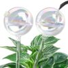 2pcs Glass Plant Watering Globes, Rainbow Color Self Watering Globes for Everyday Home or Vacation Use, Garden Patio Hanging Flower Plant Self Water Device Automatic Drip Irrigation Plant Waterer Bulb