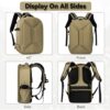 TORIBIO Hardshell Camera Backpack for DSLR/SLR Mirrorless Camera, Professional Photography Waterproof Camera Case for Canon/Nikon/Sony with Tripod Holder & Laptop Compartment, Khaki - Image 9